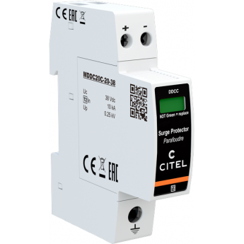 DDC20C-20-38 УЗИП для сетей постоянного тока CITEL 24 на DIN-рейку