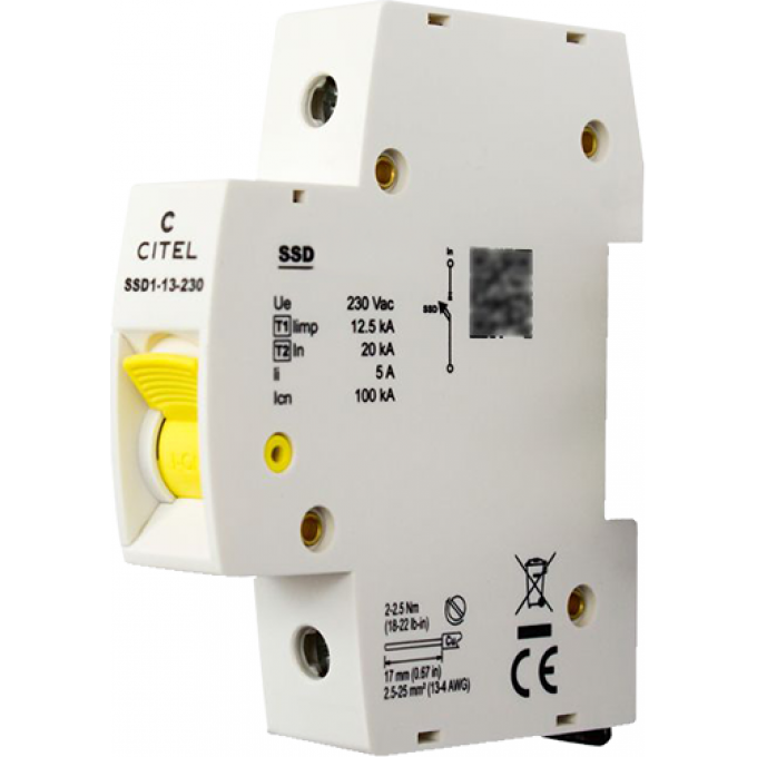 УЗИП Устройство безопасного отключения Защита CITEL 20 40 SSD1-13-230